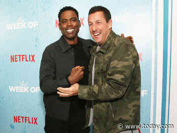 Adam Sandler supports Chris Rock with 'SNL' cameo in bloody, off-the-rails sketch