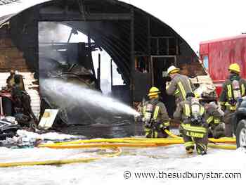 Fire destroys garage at Val Caron property