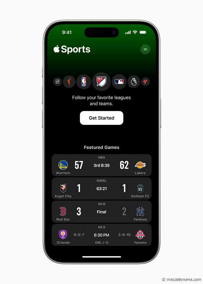 Apple Sports app gets Key Plays, pregame lineups, standings enhancements, and more