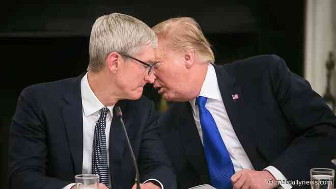 ‘Everybody wants to be my friend,’ President Trump says of Apple’s Tim Cook, other top CEOs