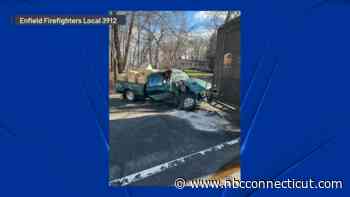 3 hospitalized after car crashes into UPS truck making delivery in Enfield