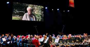 Snow falls on Barbican stage during York community carol concert