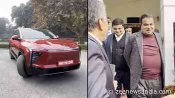 Nitin Gadkari Inspects Mahindra's New EV BE 6, XEV 9e; Check His Reaction