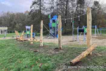 Nieuwe draaiwip en evenwichtsparcours geven speeltuin  Bevegemse Vijvers  duurzame update