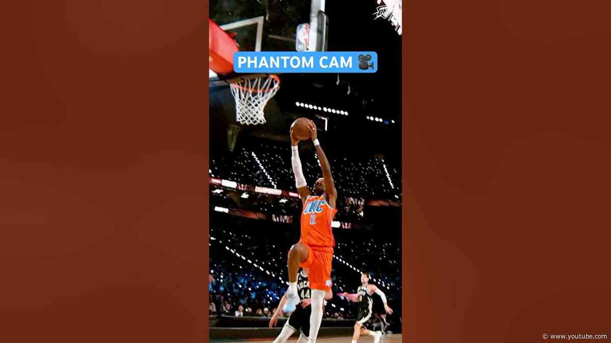 Cinematic look at that SGA fake pass 📹 #phantomcam #nba #oklahomacitythunder #shorts