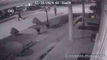 Video shows suspects outside Brampton home where several shots fired overnight