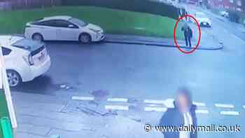 Horrifying moment teenage schoolgirl is hit by car and thrown in the air -but amazingly escaped without serious injuries