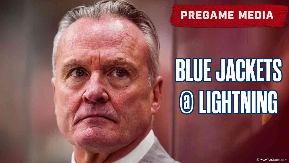 BLUE JACKETS @ LIGHTNING Preview 💥⚡️, Head Coach Dean Evason | Pregame Media