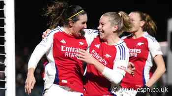 Arsenal's 'one-club mentality' falters, but women don't in UWCL win