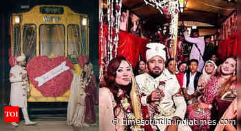 A streetcar named 'Just Married': Couple sets off on a tram for happily ever after in Kolkata