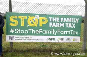 Unions step up campaign against &#39;family farm tax&#39; with banners