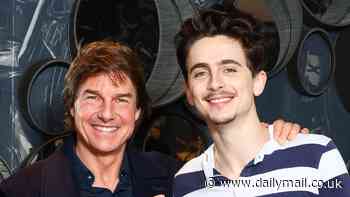 Tom Cruise surprises Timothee Chalamet and Elle Fanning at London screening of Bob Dylan biopic A Complete Unknown