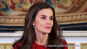 Queen Letizia stuns in fiery red ensemble alongside husband King Felipe