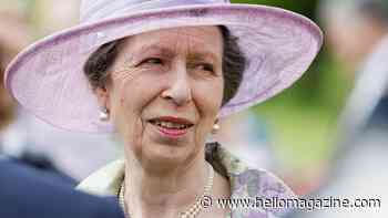 Princess Anne shines on stage in velvet dress to accept lifetime achievement award