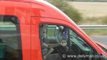 He can say Cheerios to his driving licence! Moment driver is caught eating bowl of cereal at the wheel on busy motorway