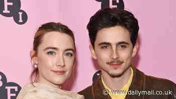 Timothée Chalamet reunites with his Little Women and Lady Bird co-star Saoirse Ronan for Q&A event on their upcoming films A Complete Unknown and The Outrun at the BFI Southbank