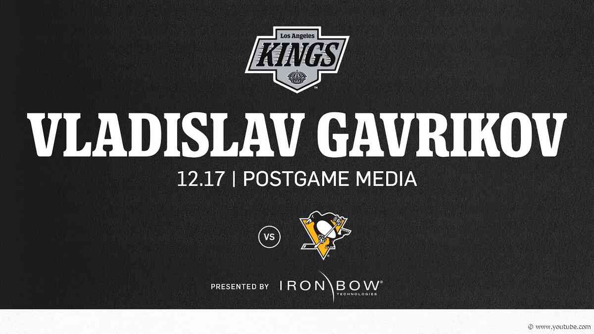 Defenseman Vladislav Gavrikov | 12.17 LA Kings lose to Pittsburgh Penguins in Overtime