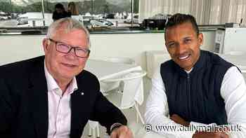 Former Man United star Nani reunites with old boss Sir Alex Ferguson as they enjoy breakfast together in Portugal