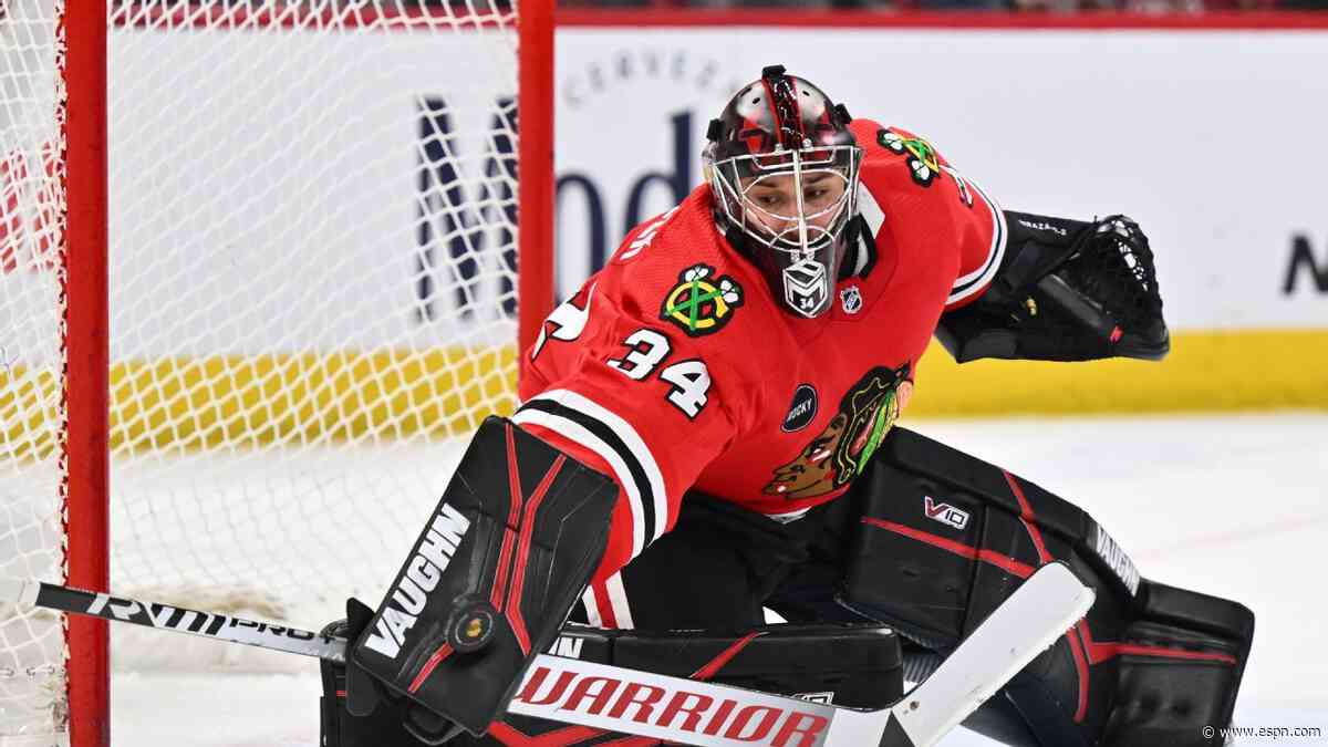 Blackhawks activate goaltender Mrazek from IR