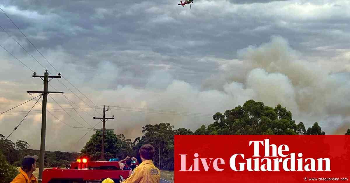 Australia news live: residents urged to take shelter as bushfire rages in south-east Victoria