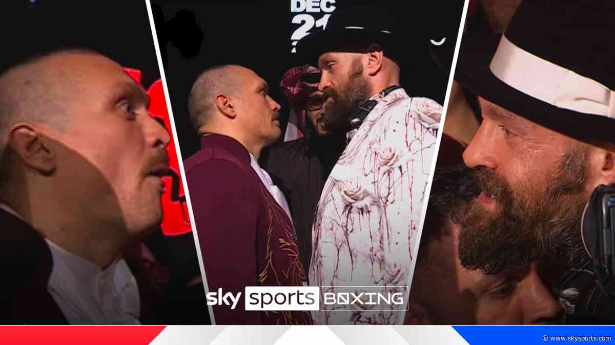 'This is AMAZING!' | Best bits from EPIC Usyk-Fury staredown!