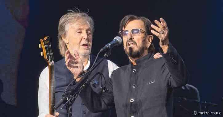 The Beatles are back as Paul McCartney and Ringo Starr share surprise onstage reunion