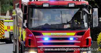 Firefighters tackle barge fire in Warrington with person treated for smoke inhalation