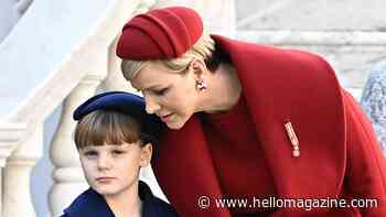 Princess Gabriella is mum Princess Charlene's double in new festive look