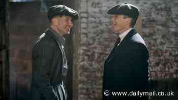 Cillian Murphy and Barry Keoghan share a laugh on the set of upcoming Peaky Blinders movie The Immortal Man as they wrap production