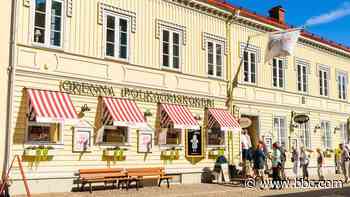 Sweden's real-life candy cane village