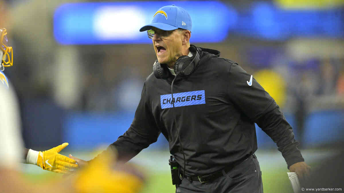 Jim Harbaugh hit the smelling salts on the sidelines