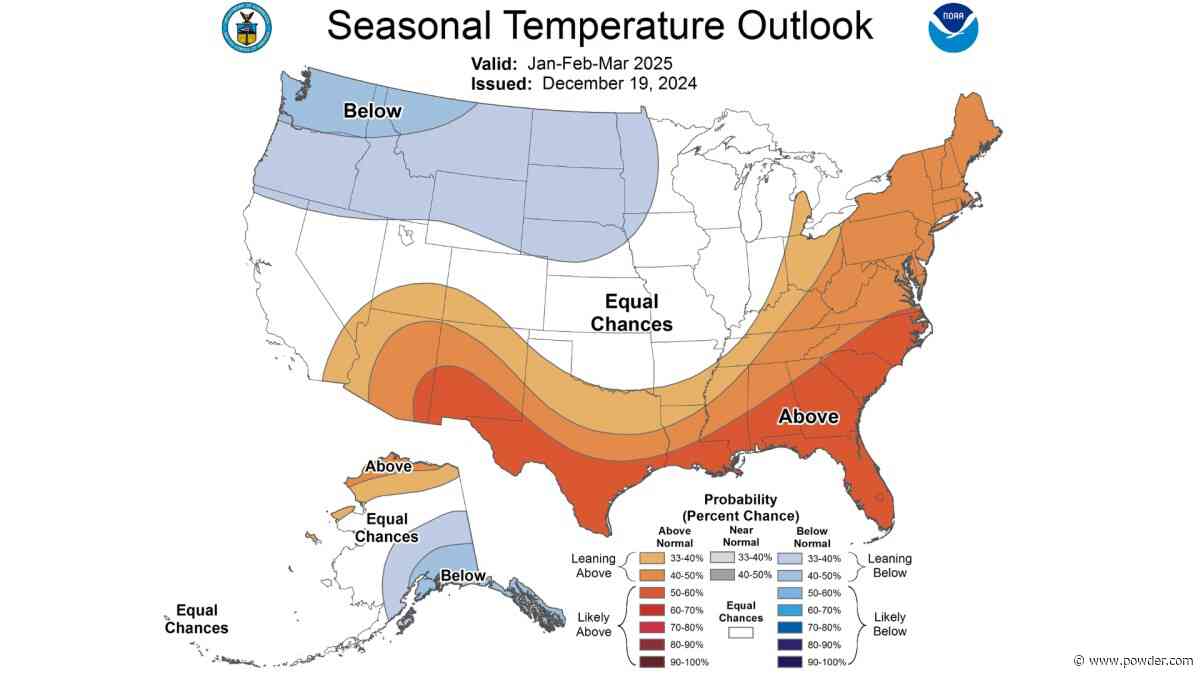 New Weather Outlook Does Not Look Promising for East Coast Ski Resorts