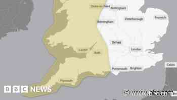 Yellow wind warning for south west on Sunday