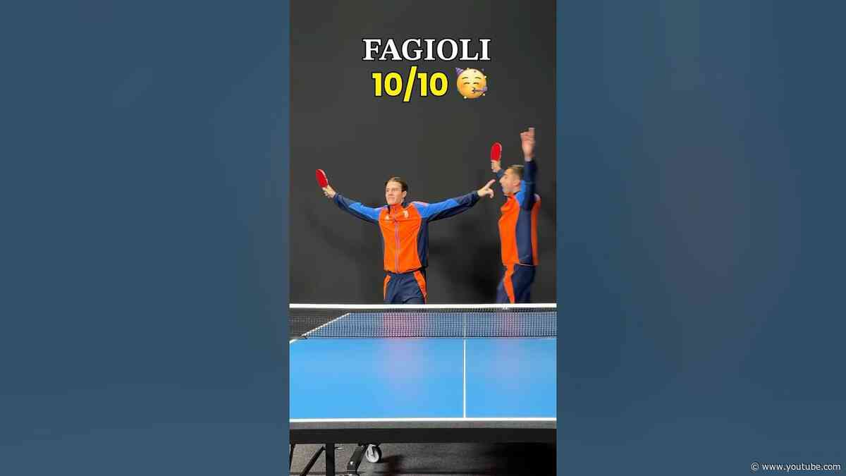 Target shot challenge w/@Pongfinity 🏓🤯 #juventus #tabletennis #pingpong