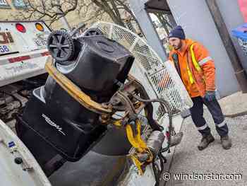 New locked bins to keep trash from flying in downtown Windsor