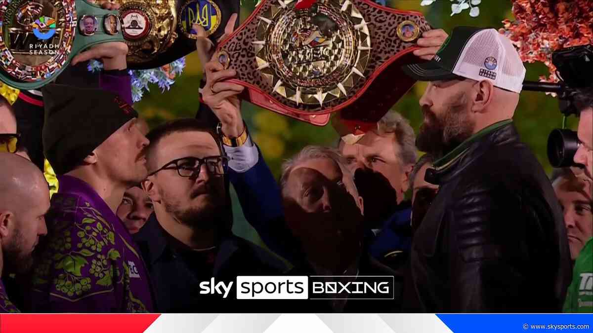 Mind games? Final Usyk-Fury face-off lasts seconds!