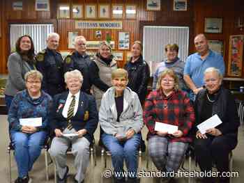 Community organizations receive $65,000 from Royal Canadian Legion Branch 370 in Iroquois