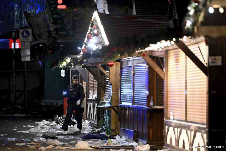 At least 2 dead, 60 hurt after car drives into German Christmas market in a suspected attack