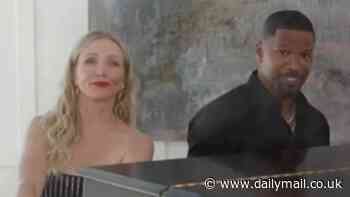 Jamie Foxx jams out with Cameron Diaz to promote Back In Action after being blasted for his white women jibe