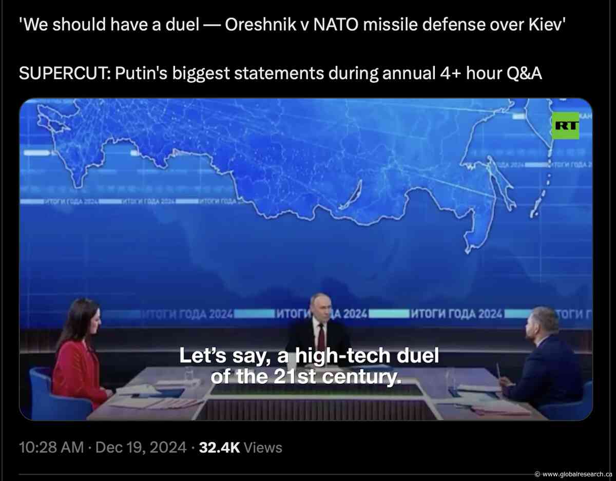 Putin Points to Failures of NATO SAM/ABM. Nearly 100 Missiles and Drones Fired against Rostov Region.  Retaliation Using Oreshnik?