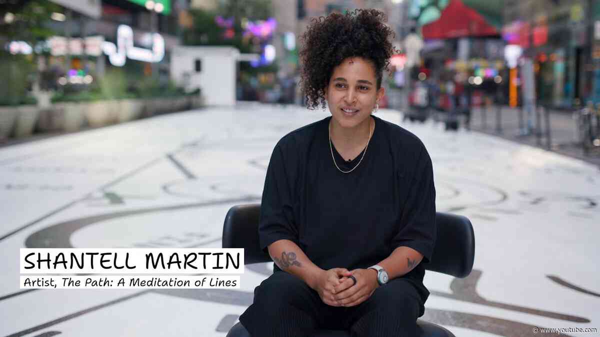 Shantell Martin on "The Path: A Meditation of Lines" in Times Square