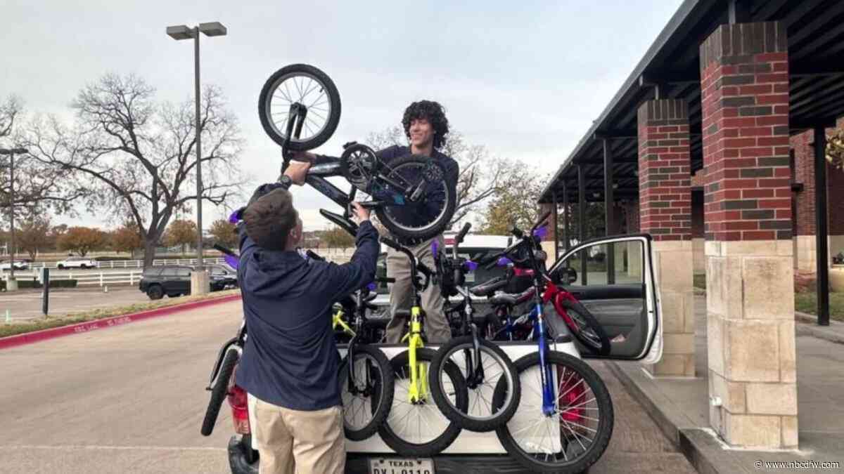 Arlington students use effort to boost sporting event attendance to donate bikes to neighbors in need