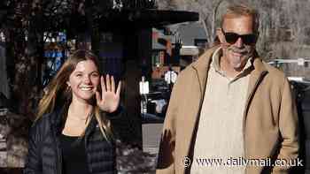 Kevin Costner is every bit the doting dad as he steps out with his daughter Grace, 14, and her pals in Aspen