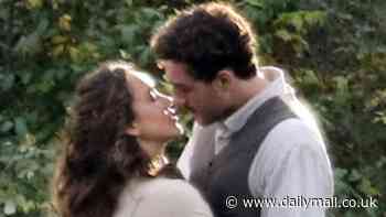 Jessica Alba, 43, shares passionate kiss with co-star Lorenzo de Moor, 30, on set of Maserati movie