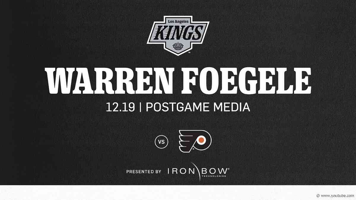 Forward Warren Foegele | 12.19 LA Kings Win over Philadelphia Flyers