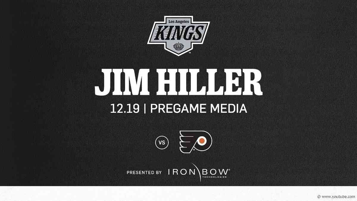 Head Coach Jim Hiller | 12.19 LA Kings Skate ahead of Philadelphia Flyers game