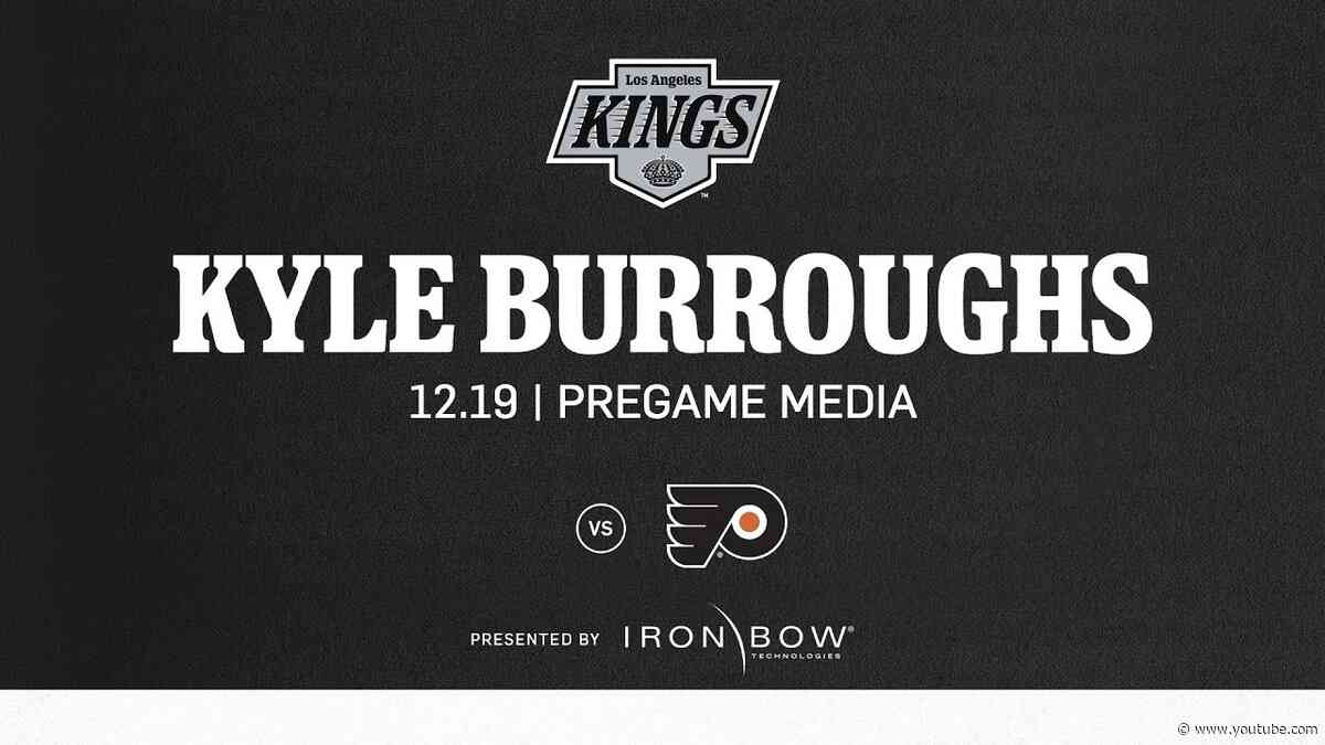 Defenseman Kyle Burroughs | 12.19 LA Kings Skate ahead of Philadelphia Flyers game