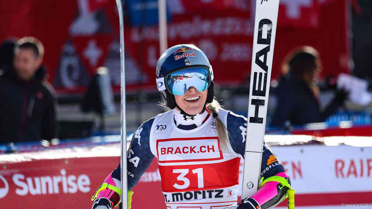 Wildes Comeback der Ski-Königin: Mit 40 und künstlichem Knie: Lindsey Vonn rast zu Punkten