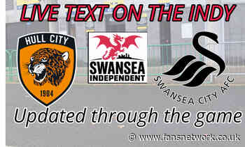 Live Swans text: Hull City v Swansea City on the Indy