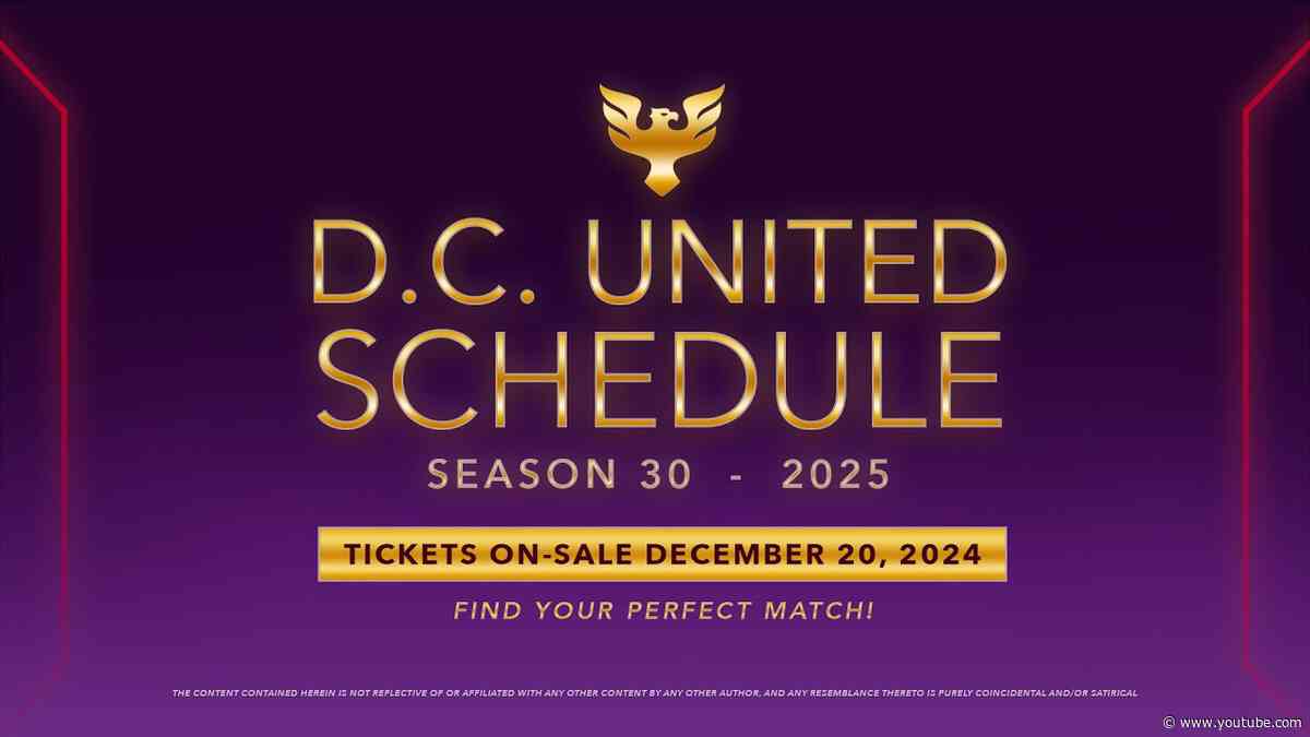 Find Your Perfect Match in 2025 🖤❤️ | D.C. United 2025 Schedule